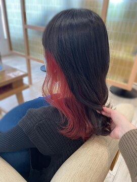 アドラーブル 長岡リップス旭岡店(adorable) 透明感カラー REDインナー 10代20代