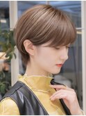 ショートボブ20代30代ココアブラウン髪質改善青山表参道