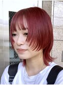赤髪/ウルフ女子/吉祥寺ウルフ/フェイスレイヤー