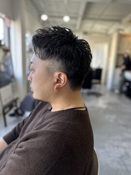 ソイクフ(SOY KUFU) MEN'SHAIR マッシュショート アッシュブラック