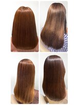 美容室フルール&nbsp;30代40代髪質改善ココアブラウン艶感ストレート透明感赤み消し