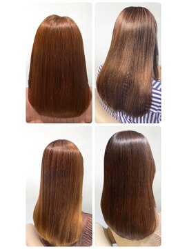 美容室フルール 30代40代髪質改善ココアブラウン艶感ストレート透明感赤み消し