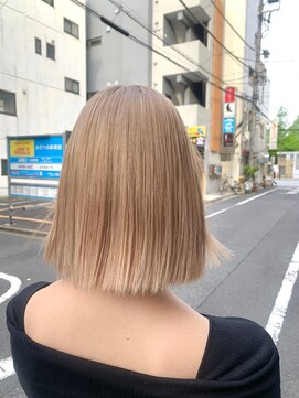 インデックスヘアーユー 錦糸町店(in'dex hair - U) ブロンドボブ[錦糸町/錦糸ブリーチ/錦糸町ハイトーン/派手髪]