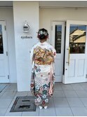 卒業式、成人式ヘアセット（ふんわりアップスタイル）