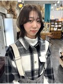 ブリーチ無し×オリーブベージュ×レイヤー
