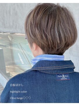 サロン(CI'SALON) ★白髪ぼかし★Olive beige＋マッシュショート
