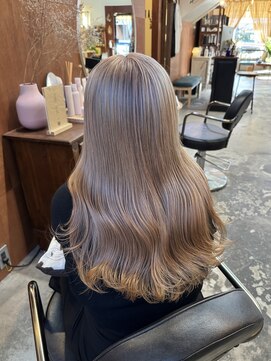 チャプター 問屋町(chapter) ケアブリーチミルクティーベージュカラーレイヤーカット韓国ヘア