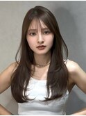 暗めカラー/韓国風巻き/レイヤーカット/髪質改善/縮毛矯正/銀座