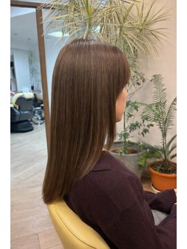 カットサロン ウシジマ(CUT SALON USHIJIMA) 【時短髪質改善METEOカラー艶髪ストレートサンドベージュ】
