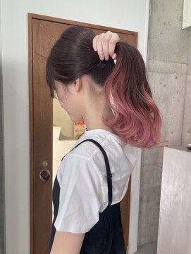 サクラ オモテサンドウ(SAKURA) ピンクグラデーションカラー/ダブルカラー/表参道/ブリーチ