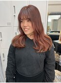酸性縮毛矯正_艶髪_オレンジベージュ