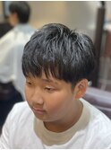 キッズカット　ツーブロックマッシュ　校則ヘア