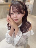 カシュカシュ 表参道(cache cache) 三つ編みハーフツイン/ヘアメ/ヘアセット