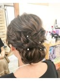 編み込みアップアレンジ　【ヘアセット　立川/立川南口/八王子】
