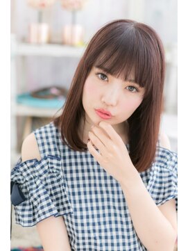 ミック 日暮里店(miq) 表情やわらか☆好感度大のラブストレートセミディ