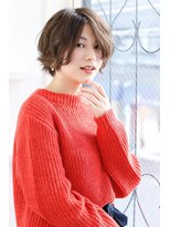 ヘアアンドケア エジェリラボ(hair&care egerie lab)&nbsp;小顔☆前下がりウエーブショートボブ