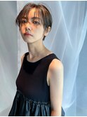 センターパート×アッシュ×ハンサムショート【本多身和子】
