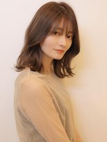 アグ ヘアー マリン 田辺店(Agu hair marine) 《Agu hair》暗髪長めバング×サラ艶ロブ