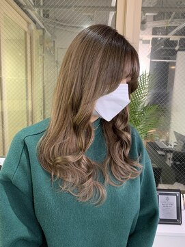 グロウ 渋谷(grow) アッシュ系ロングヘア×グレージュカラー