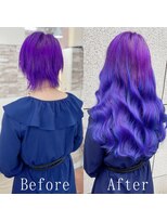 あるじゃんすー さいたま店&nbsp;ダークブルーパープル#シールエクステ#ツートンカラー#美髪#大宮