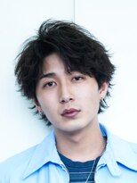 オーシャントーキョー シブヤジンナン(OCEAN TOKYO shibuya JINNAN) 黒髪アップバングパーママッシュ
