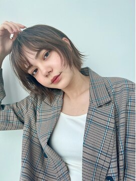 グリードヘアー セルフィッシュ(GREED hair SELFISH) 20代30代大人かわいいチョコレートカラーレイヤーショートボブ