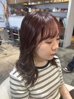 ナルヘアー 越谷(Nalu hair)&nbsp;ピンクベージュ/シースルーバング/サイドバング