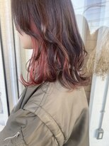 ヘアーデザイン リボン(hair design Ribon) イヤリングカラー/インナーカラー/ピンク/暖色カラー