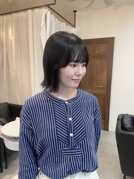 スイート ヘアデザイン(Suite HAIR DESIGN) 外ハネボブ、サイドバング大人ボブカラー