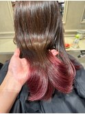 裾カラー20代30代髪質改善ハイライトインナーカラー立川