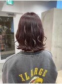 ブリーチなしWカラー◇ワインレッド