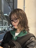 アッシュグレージュインナーカラーボブ韓国30代40代暗めウルフ