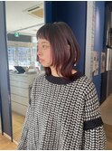 前髪短めミディアムウルフ