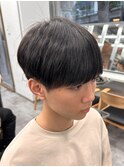 黒髪マッシュナチュラルマッシュメンズヘア韓国ツーブロック