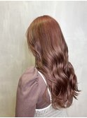 やわらか質感◎ピンクベージュダブルカラー