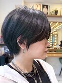 ミニウルフレイヤーカット顔周りカット前髪カットショート/大宮