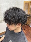 ツイストスパイラル　ツイストパーマ　マッシュウルフ