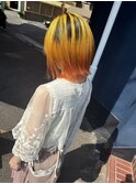 黄色いバレイヤージュ