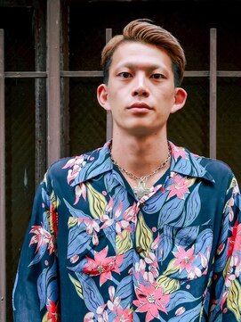 ダグラスヘア イーストサイド 岐阜 岐南(Douglas hair East side) 【メンズカット】7：3ブロンドショート