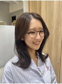 【マオ】くびれミディアムレイヤーカット自由が丘