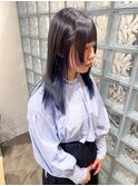 ブルーラベンダー×レイヤーカット
