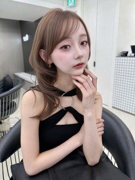 サンドレオ 新宿店(sand Leo) ミディアムレイヤーカット/髪質改善/韓国/前髪/新宿/ブリーチ