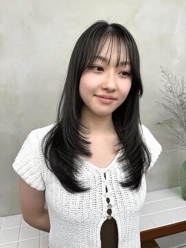 ニコ トウキョウ 渋谷(nico TOKYO) ロングレイヤーカット顔周りレイヤーウルフハッシュカット韓国