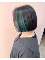 サロン ド ユーア(salon de yuua)&nbsp;広島市中区大手町美容院　インナーカラー　ボブスタイル