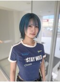 色落ち緑にならない水色カラー