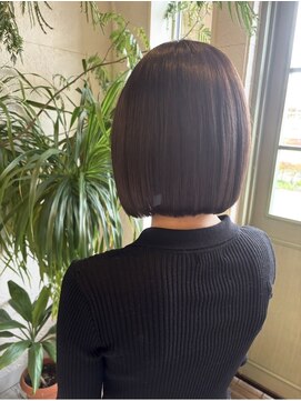 フゥカ 売市店(fuka) 【 まとまるボブ】大人可愛いボブヘア×アッシュブラウン　八戸