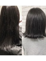 ラックスビーギャラリー なんば駅前店(LUXBE GALLERY) ＊津村＊style by LUXBE＊軽やかセミディ☆before&after