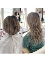 クラン ヘアーアンドスタジオ(CLAN hair & studio)&nbsp;ハイトーンエクステブリーチインナーミルクティーベージュ