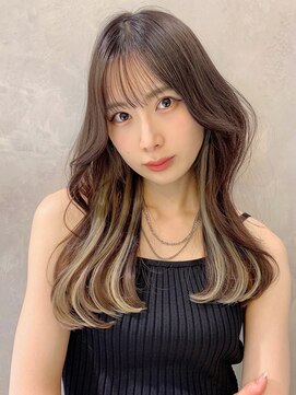 トルネード(TORNADO) 韓国ヘア インナーハイライト エギョモリシースルーバング S1012