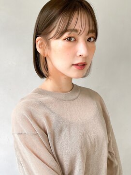 レクタ(RECTA) 前髪パーマデジタルパーマグレーベージュアッシュブラウンボブ4